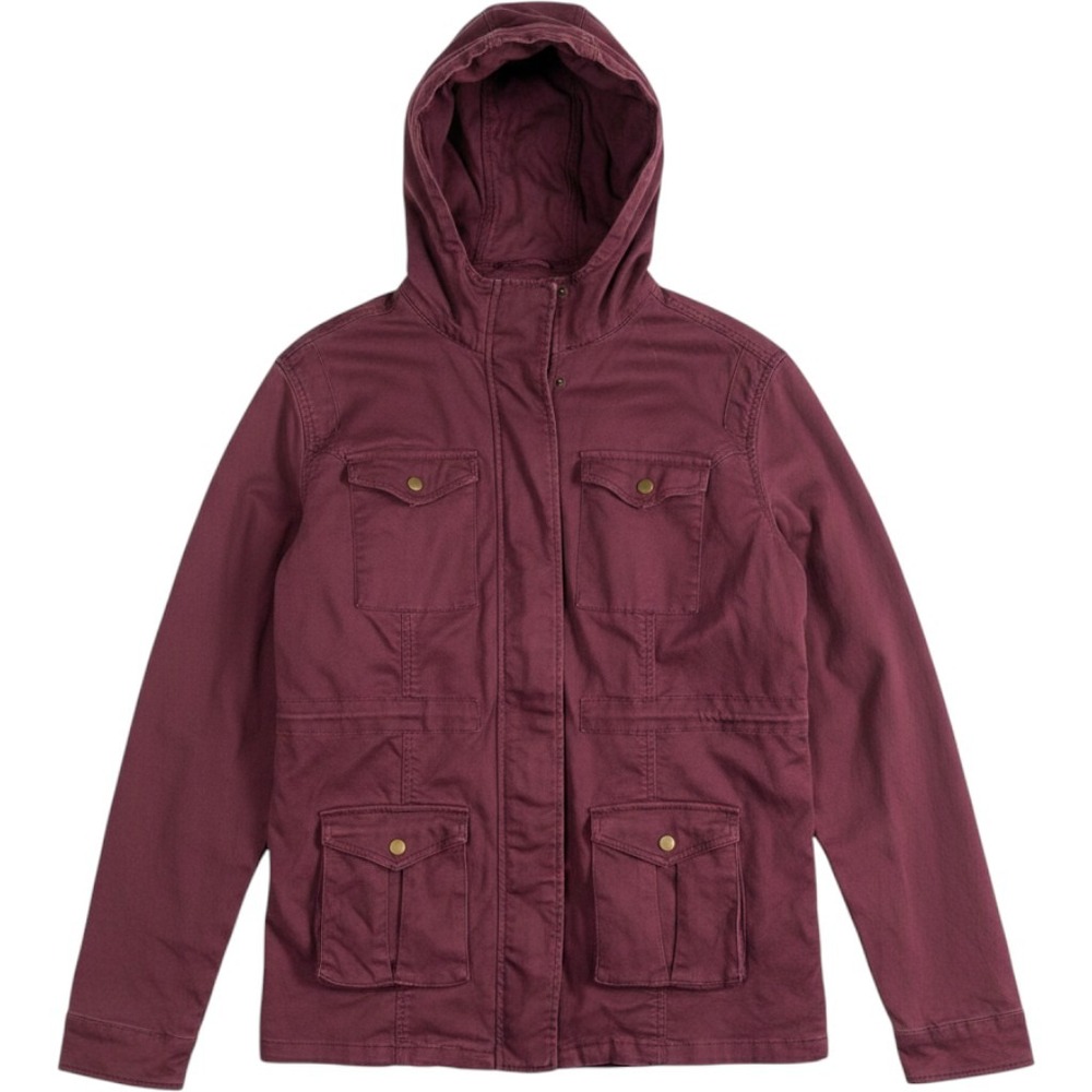 Stitch Fix Market & Spruce Cargo Jacket Womens 1X Burgundy Utility Kathleen